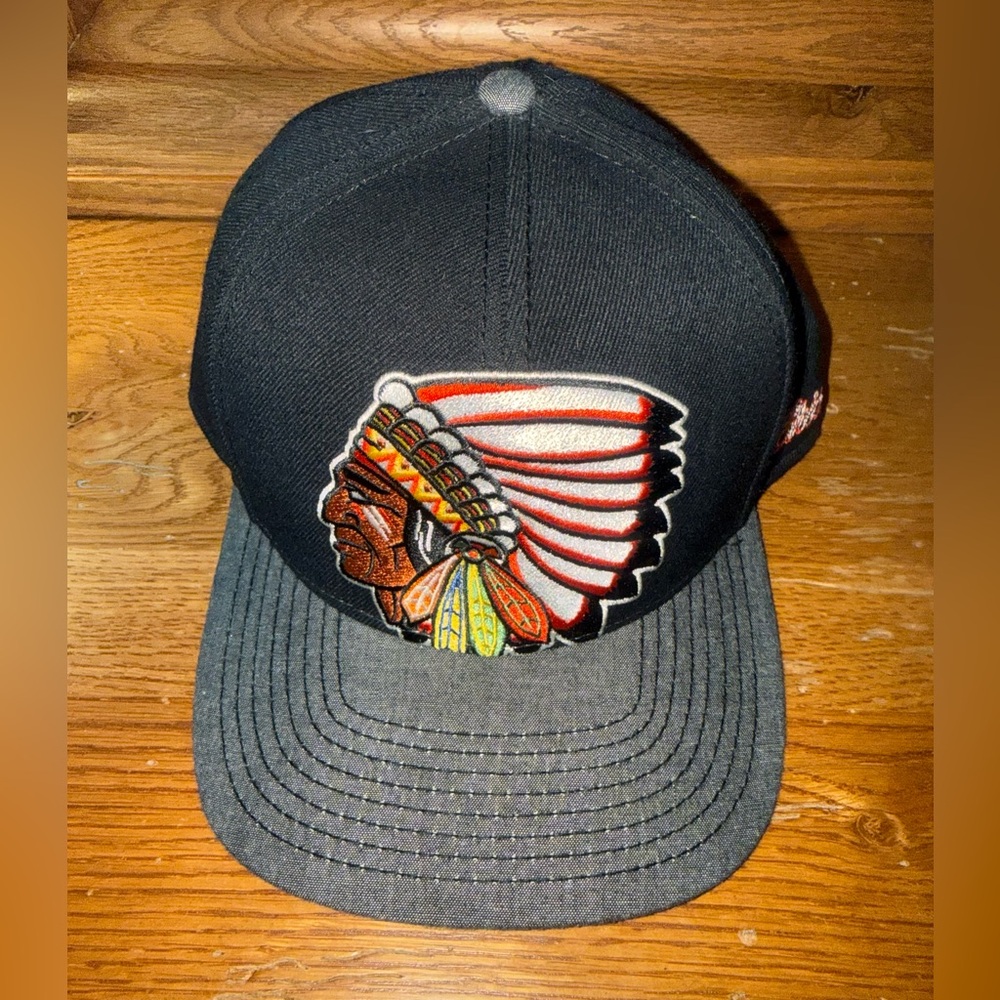 Enemy of the State Black Hat with Gray Brim and Colorful Embroidery